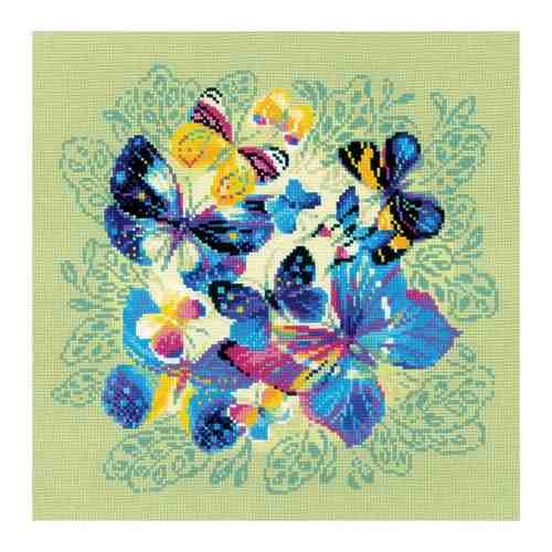 1958 Набор для вышивания Риолис 'Панно/подушка Яркие бабочки' 40*40см арт. 1477440413