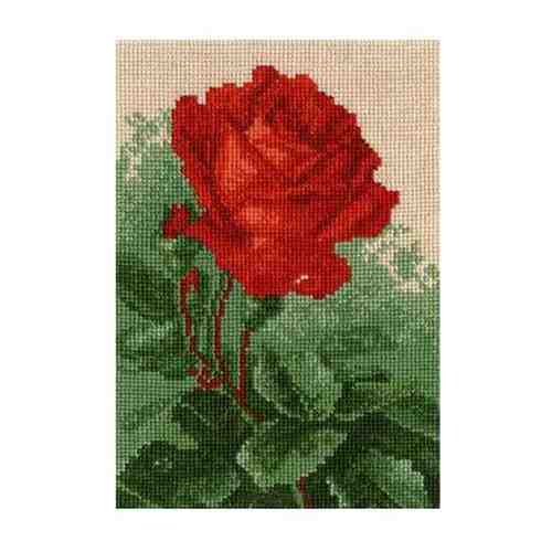 604 Набор для вышивания Hobby&Pro 'Алая роза', 21*14,5 см арт. 452633021