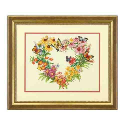70-35336 Набор для вышивания крестом DIMENSIONS Wildflower Wreath Венок из полевых цветов арт. 101301799818