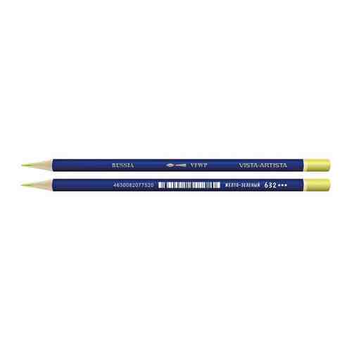 Акварельный карандаш Vista-Artista Fine, 6 шт, 632, Желто-зеленый (Yellow green) (VFWP) арт. 101284937132