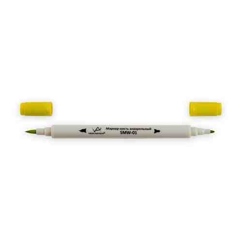 Акварельный маркер-кисть Vista-Artista 0,8-2 мм, 1 шт, J122, желтый пастельный (SMW-01) арт. 101456963684