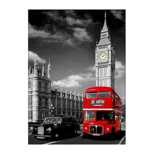 Алмазная мозаика Цветной «Символы Лондона» (полная выкладка, 30х40 см, круглые непрозрачные стразы) арт. 101543845408