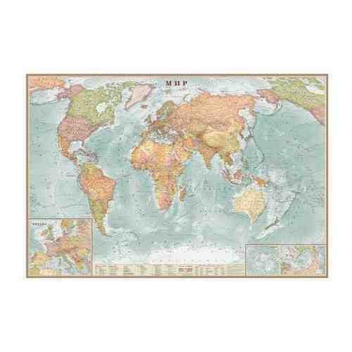 атлас-принт Настенная политическая карта мира 