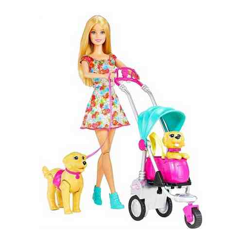 Barbie Набор игровой Прогулка со щенками, CNB21 арт. 537794004