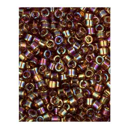 Бисер Miyuki Delica, цилиндрический, размер 11/0, цвет: Радужный прозрачный янтарь (0170), 4,5 грамм арт. 101116679327