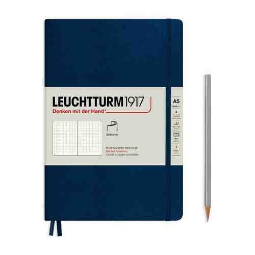 Блокнот Leuchtturm Medium A5 61л в точку мягкая обложка Синий Неви арт. 101491401521
