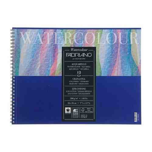 Бумага для акварели Fabriano Альбом на спирали для акварели FABRIANO Watercolour Studio Cold pressed, 300г/м2, 24x32см, Фин, 12 листов арт. 1963985182