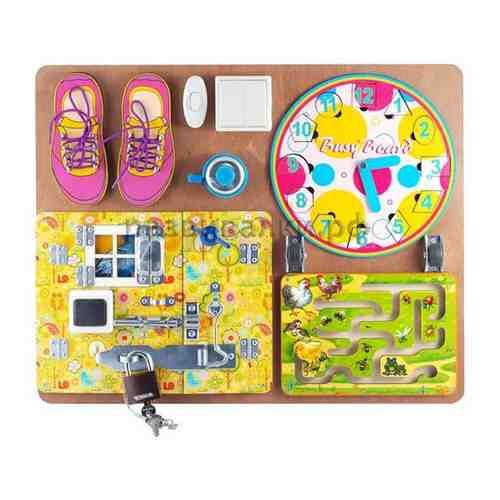 Busy Board 2, Нескучные игры (развивающая доска, для девочек) арт. 101216020376