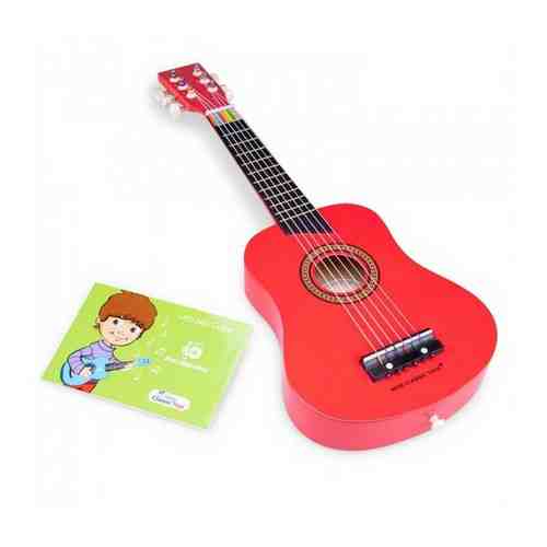 Детская гитара со струнами красная 64 см New Classic Toys арт. 101095121401