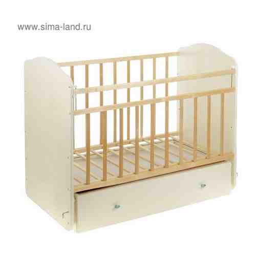 Детская кроватка «Морозко» на маятнике, с ящиком, цвет бежевый/берёза арт. 101454206474