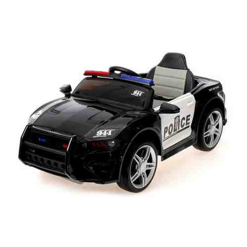 Электромобиль КНР Police, EVA колеса, кожаное сидение, цвет черный глянец (BBH-0007) арт. 101243498939