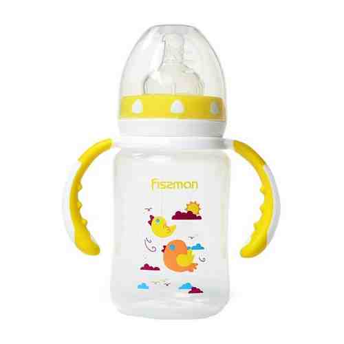 FISSMAN Детская бутылочка с ручками пластиковая Салатовая 240мл арт. 100596736887