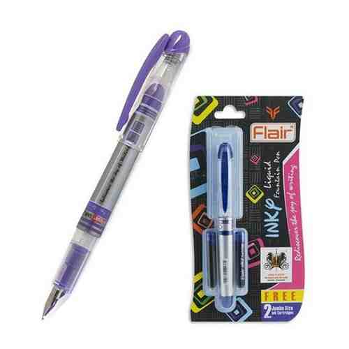Flair Ручка перьевая Flair Inky + 2 штуки запасных картриджей, микс, в блистере арт. 101718424577