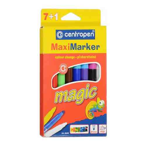 Фломастеры 8 цветов, Centropen 8649/08 Magic, меняют цвет, 7 цветов + 1 поглотитель, картонная упако . арт. 976625470