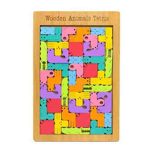 Головоломка Wooden Animal Tetris арт. 101462670485