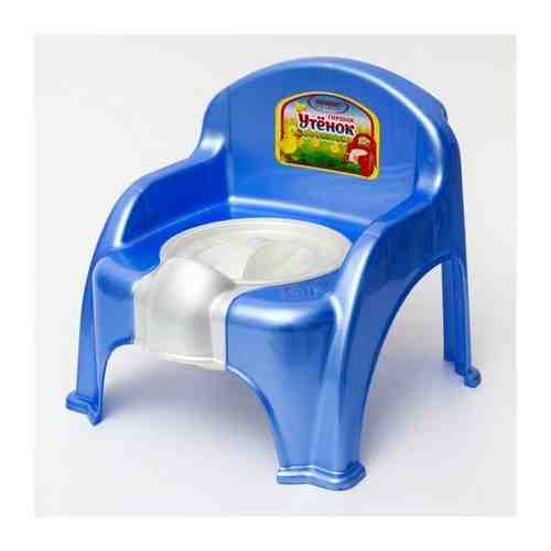 Горшок-стульчик «Утёнок» с крышкой, цвет голубой арт. 101739823489
