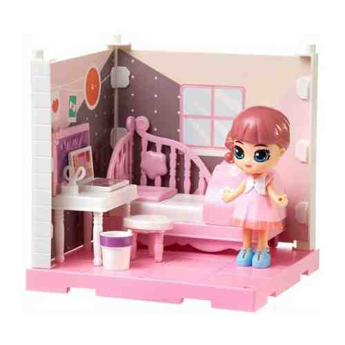 Игровой набор ABtoys Модульный домик (собери сам), 1 секция. Мини-кукла в спальне, в наборе с аксессуарами арт. 101215768992