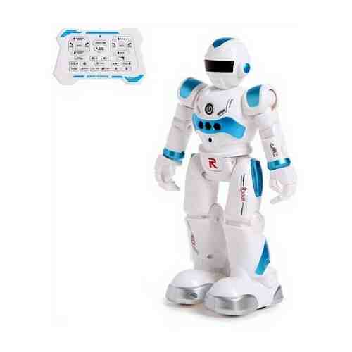 Игрушки для мальчиков, интерактивная игрушка, робот, радио-сенсорное управление, бело-голубой, 15.5x9.5x28 арт. 101753059177
