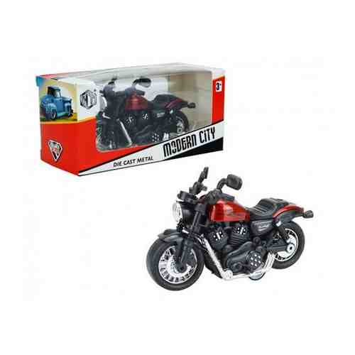 Игрушки для мальчиков, Мотоцикл, инерционный, красно-черный, размер - 11 х 4 х 7 см арт. 101756380484