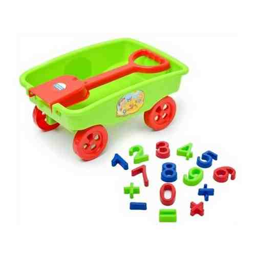 Игрушки для песочницы для снега Тележка детская садовая + Песочный набор Арифметика арт. 100960776772