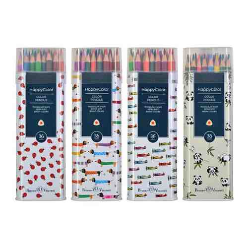 Карандаши BrunoVisconti, цветные, 36 цветов, в металлической тубе , Арт. 30-0070, упаковка в ассортименте арт. 101413346676