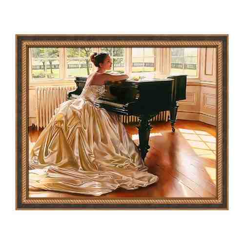 Картина стразами «Дама у рояля» 50х40 см арт. 100895991027