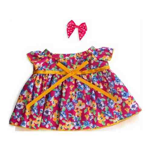 Комплект одежды для кошечки Ли-Ли 24 см Платье ярко-розовое в цветочек арт. 101452415432