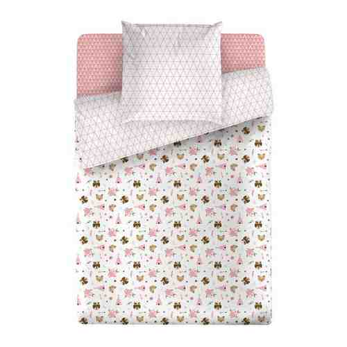 Комплект в кроватку маленькая соня Вигвам с наволочкой 40x60 см розовый арт. 841436029