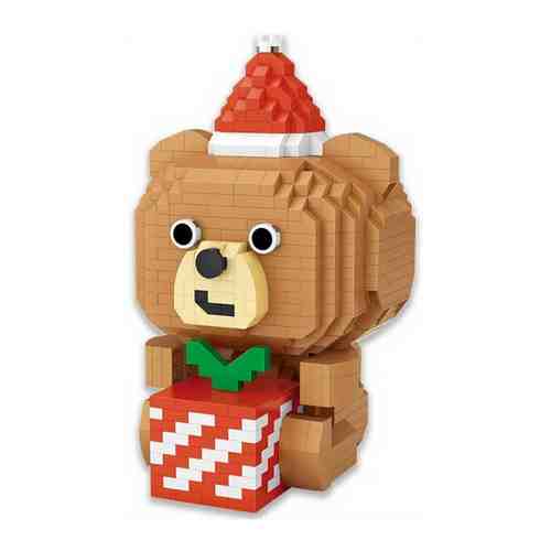 Конструктор LOZ Рождественский мишка в новогоднем колпаке с подарком 870 деталей NO. 9251 Christmas bear iBlockFun Series арт. 101479443629