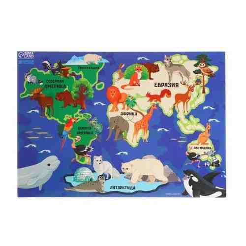 Коврик для лепки с нескользящим покрытием «Карта мира» 29.7х21 см арт. 101715451441