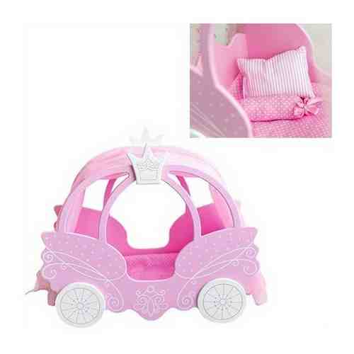 Кровать для кукол Shining Crown розовое облако арт. 101519461988