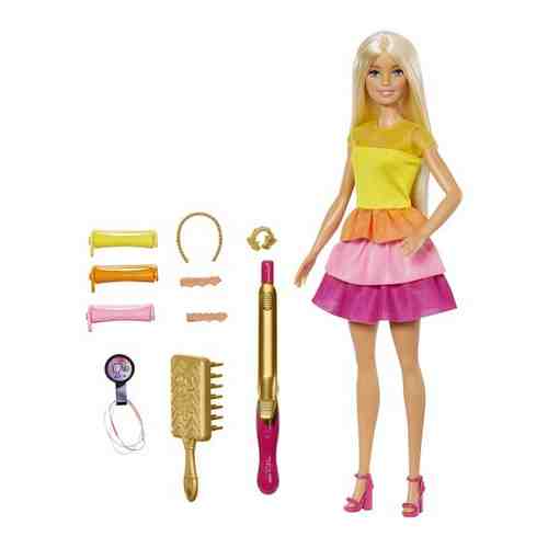 Кукла Barbie в модном наряде с аксессуарами для волос GBK24 арт. 519146239