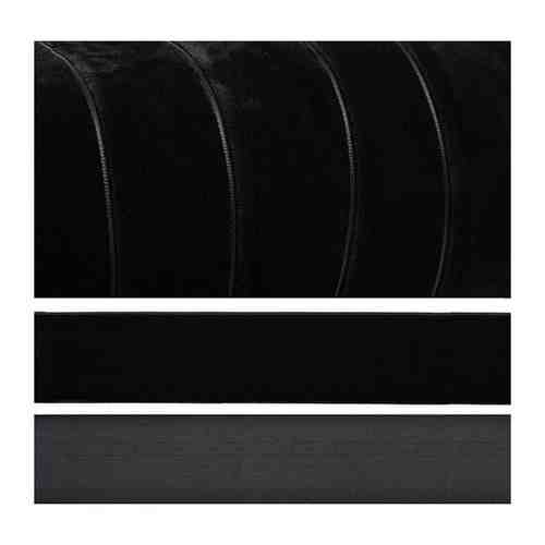 Лента бархатная TBY эластичная, нейлон, B 25 мм, черная, 20 м (TBY.LB2503.EL) арт. 101226487881