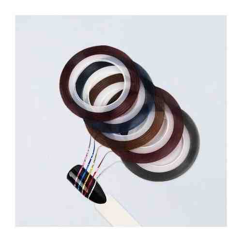 Ленты клеевые для декора «Голография», 5 шт, 1 мм, 18 м, разноцветные арт. 101456101314