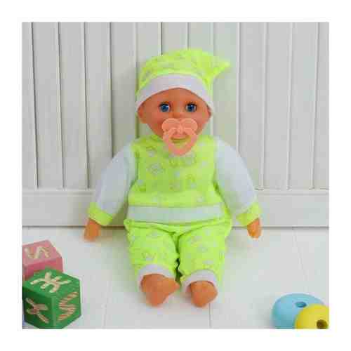 Market-Space Мягкая игрушка-кукла «Пупсик», говорящая, 4 звука, с соской, цвета микс арт. 101477417528