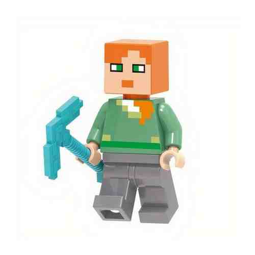 Мини-фигурка Minecraft - Алекс с киркой (4 см) арт. 101446442389
