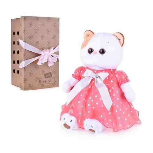 Мягкая игрушка Basik&Ko Кошка Ли-Ли в платье в горошек (LK27-043) арт. 101146018748