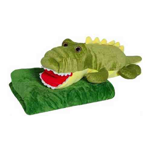 Мягкая игрушка «Крокодил», с пледом, микс арт. 101226635305