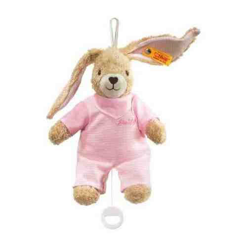 Мягкая игрушка Steiff Hoppel Rabbit Music Box pink (Штайф Кролик Хоппель с музыкальной шкатулкой розовый 20 см) арт. 101393444123