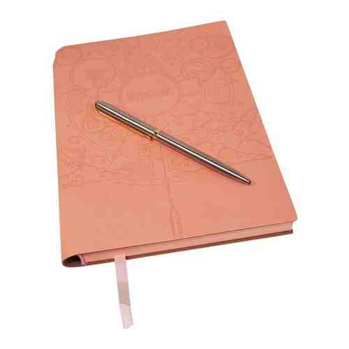Набор-блокнот Mazari ,бирюзовый цвет, интегральная обложка 15,5*21 см 128 листов+металлическая шариковая ручка арт. 101771214614