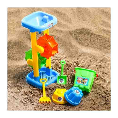 Набор для игры в песке: ведро, мельница, совок, грабли, 2 формочки, цвет микс, 530 мл арт. 101414739851