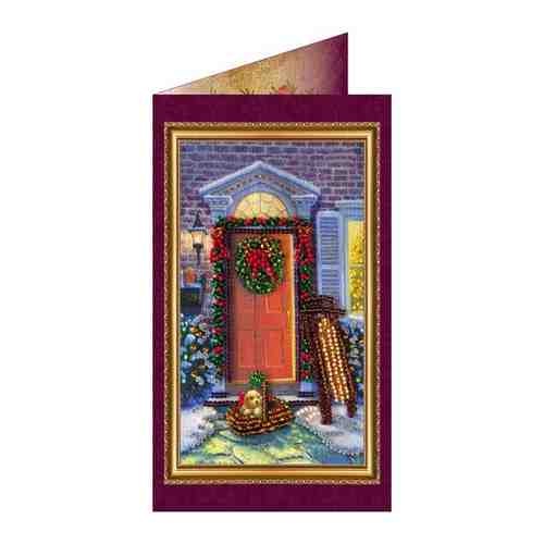 Набор для вышивания бисером абрис АРТ AO-040 Весёлого Рождества-2 8,4х14 см арт. 101326312515