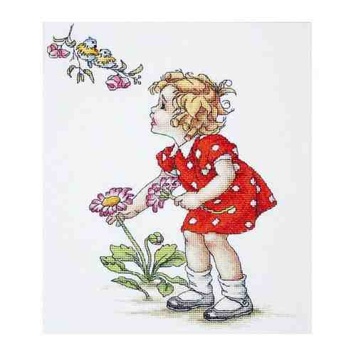 Набор для вышивания Девочка в красном платье , Luca-S арт. 101309630241
