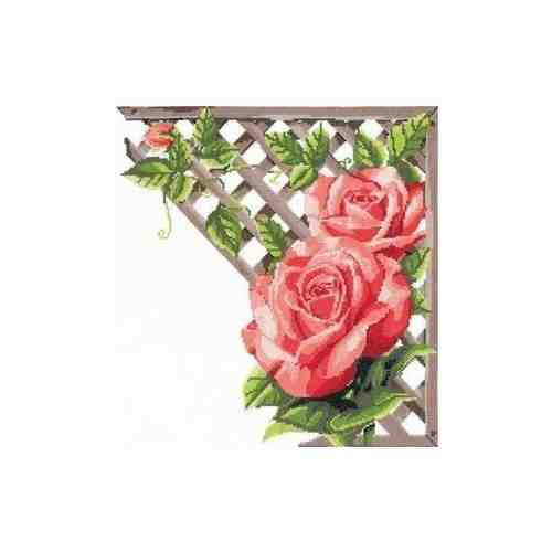Набор для вышивания крестом Ветвистая красная роза НИТ-0248, 32x32 см см. арт. 101439822831