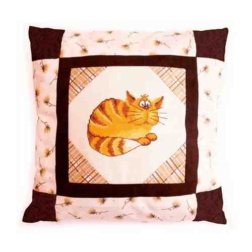 Набор для вышивания, наволочка для подушки Уютный кот арт. 100977787006