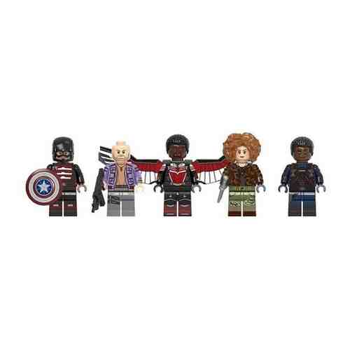 Набор минифигурок Marvel Captain America / Марвел Капитан Америка 5шт (4.5см, пакет) X0313 арт. 101646682268