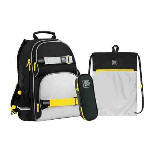 Набор школьный рюкзак с ортопедической спинкой Wonder Kite, грудная стяжка + пенал + мешок для обуви WK 702 арт. 101769231435