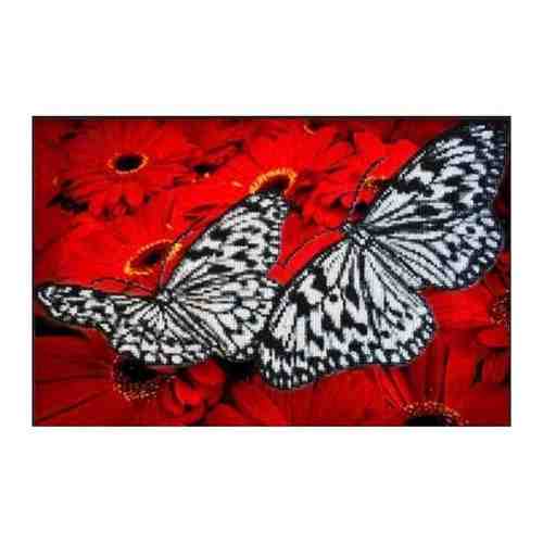 Набор вышивки бисером «Бабочки на красном», 38x25 см, Паутинка арт. 101329631108