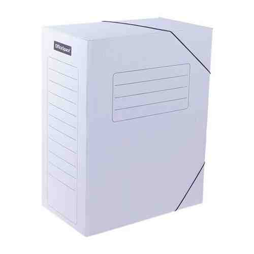 Папка на резинках картонная OfficeSpace (А4, корешок 150мм, до 400л., микрогофрокартон) белая, 1шт. (225433) арт. 100961626692