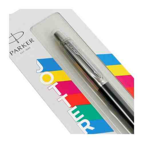 Parker Ручка шариковая Parker Jotter Plastic K60, CT, M, 1.0 мм, корпус пластик/ нержавеющая сталь, чёрный, синие чернила арт. 101471644513